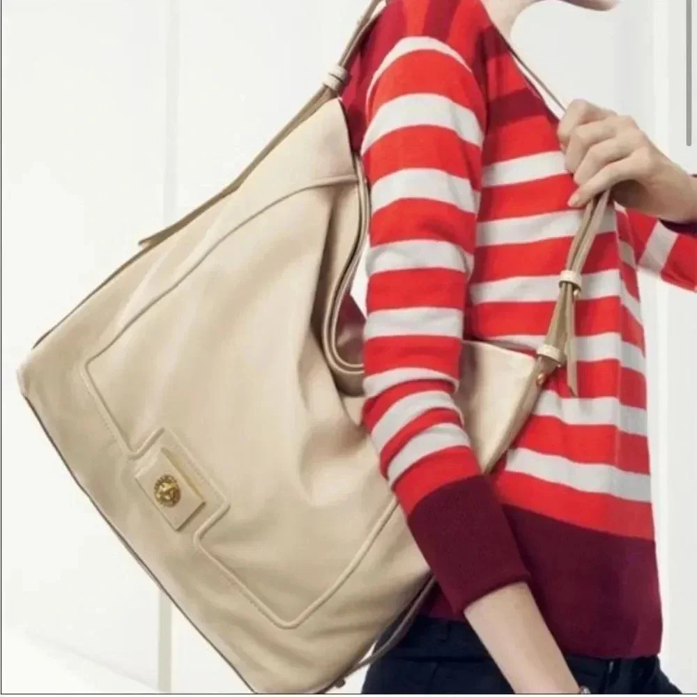 Marc By Marc Jacobs Beige Leather Revolution Hobo